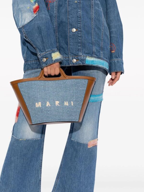 Marni  Tropicalia logo-embroidered tote bag