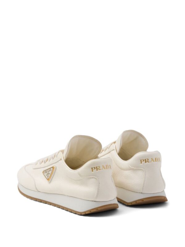 Prada triangle-logo leather sneakers