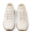 Prada triangle-logo leather sneakers