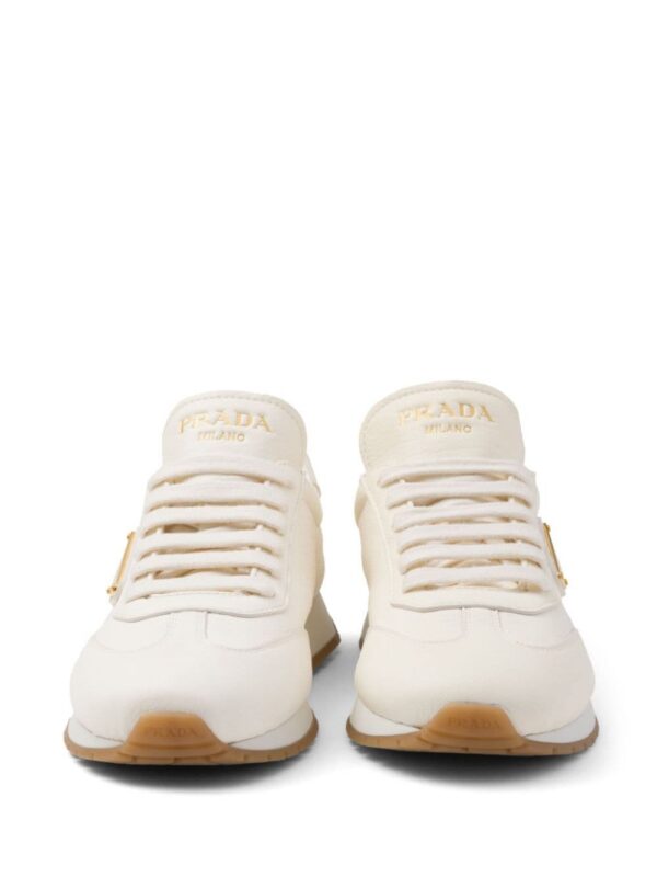 Prada triangle-logo leather sneakers