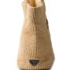 Prada  logo-embroidered crochet tote bag