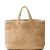 Prada  logo-embroidered crochet tote bag