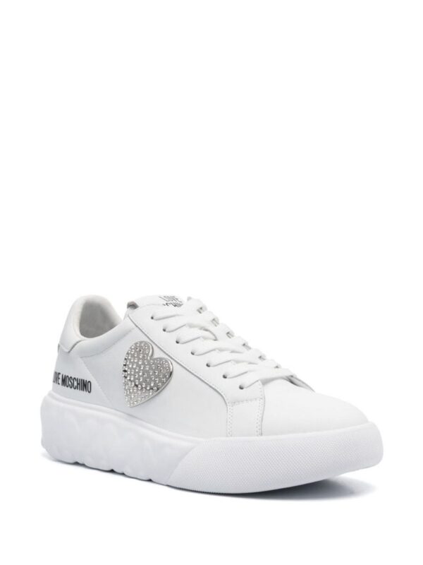 23824917_53847740_1000.jpg Love Moschino logo-print leather sneakers