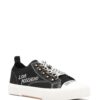 Love Moschino logo-embroidered knitted sneakers