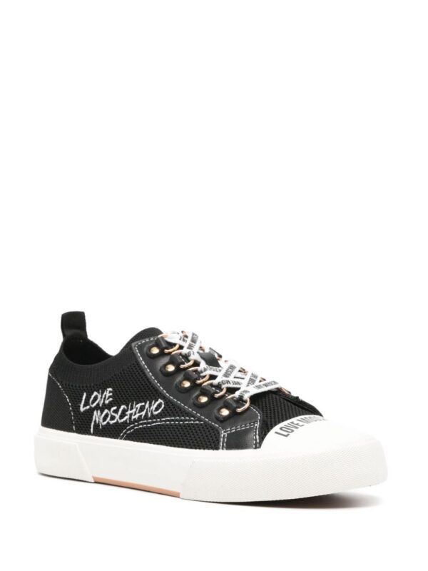 Love Moschino logo-embroidered knitted sneakers