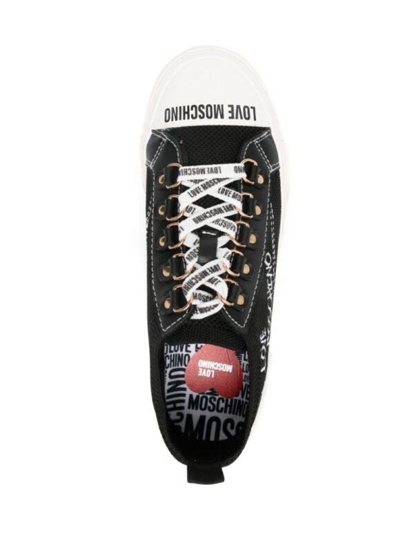 Love Moschino logo-embroidered knitted sneakers