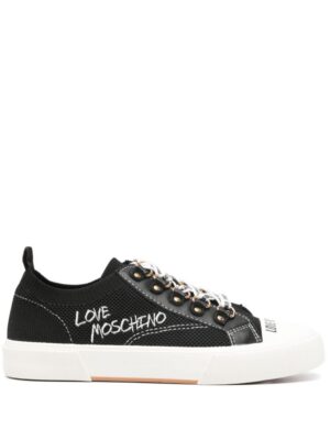 23825294_53847727_1000_5c4b748e-826f-43fd-87c3-335c3d495128.jpg Love Moschino logo-embroidered knitted sneakers