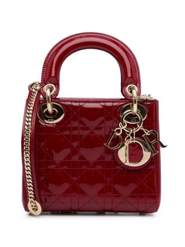 23970939_53987791_1000.jpg Christian Dior Mini Patent Cannage Lady Dior satchel