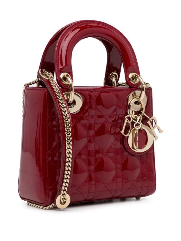 23970939_53987798_1000.jpg Christian Dior Mini Patent Cannage Lady Dior satchel