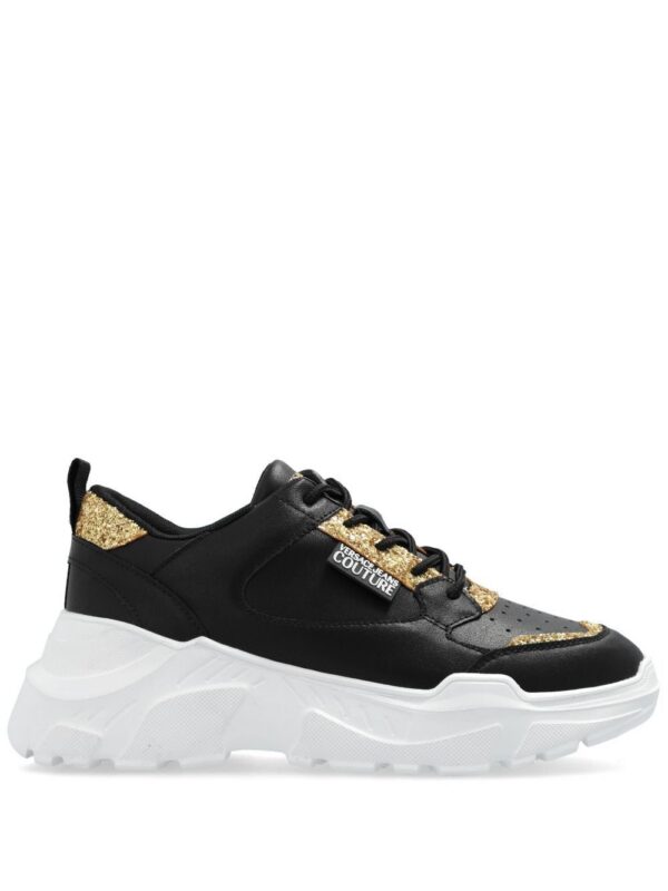24134480_54213218_1000_3370dfe8-8631-4a38-bf43-34d7939ba48f.jpg Versace Jeans Couture logo-patch glitter-detailing sneakers