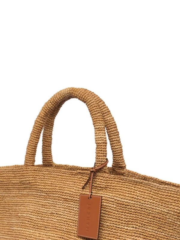 Manebi small Sunset raffia tote bag