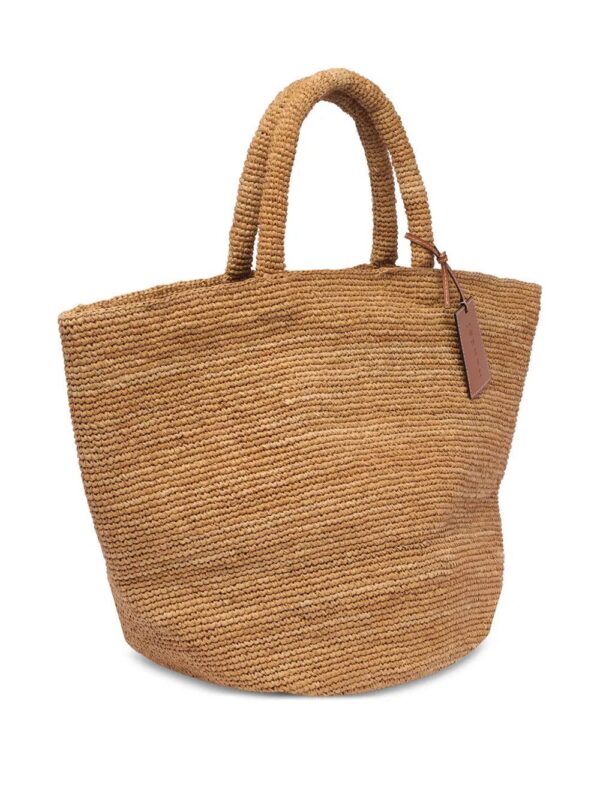 Manebi small Sunset raffia tote bag