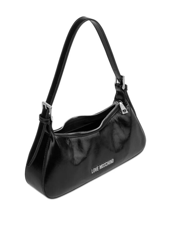 31028145_60119768_1000.jpg Love Moschino logo-plaque zip-fastening shoulder bag