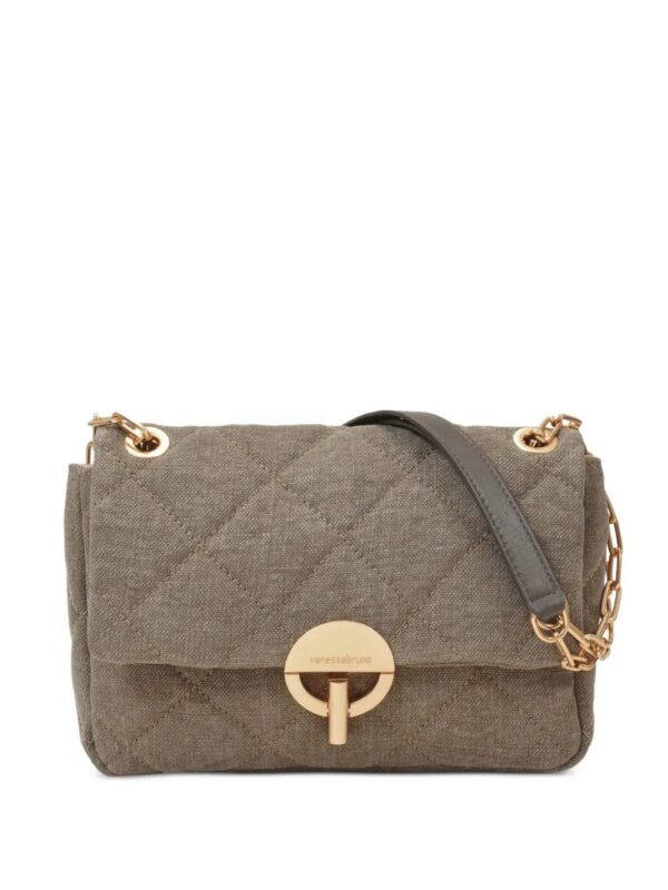 Vanessa Bruno Moon quilted linen chain bag