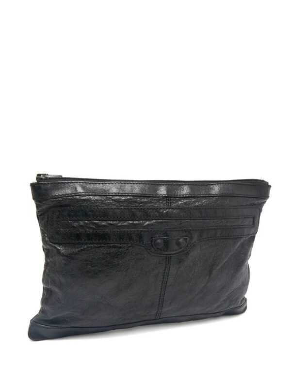 Balenciaga leather clutch bag