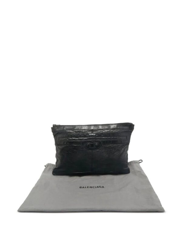 Balenciaga leather clutch bag