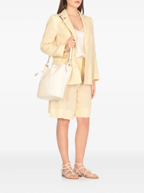 Furla drawstring leather shoulder bag