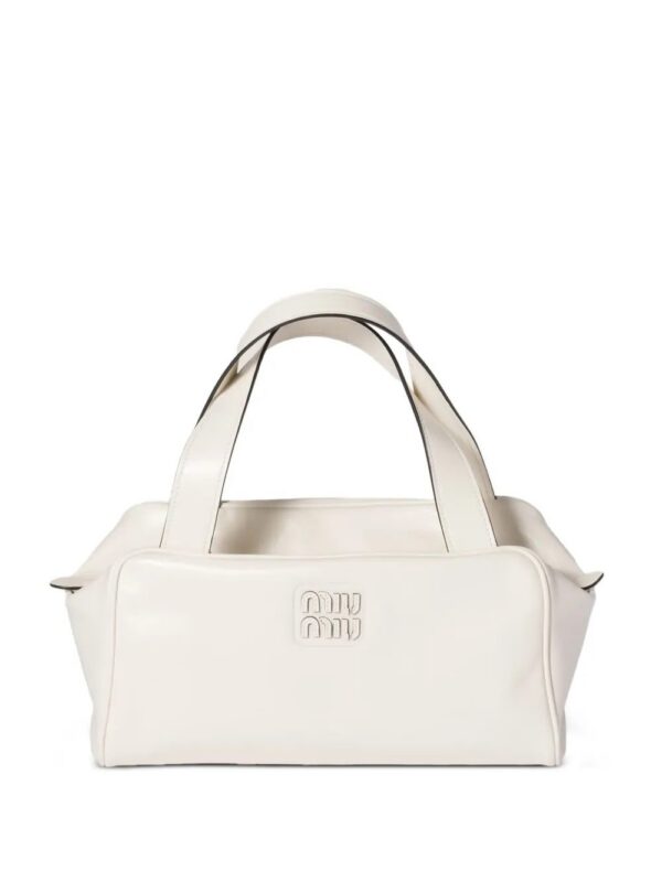 Miu Miu leather top-handle zip tote bag