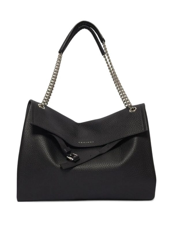 Orciani chain-strap pebble-leather shoulder bag
