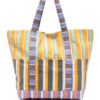 Épice striped panelled tote bag
