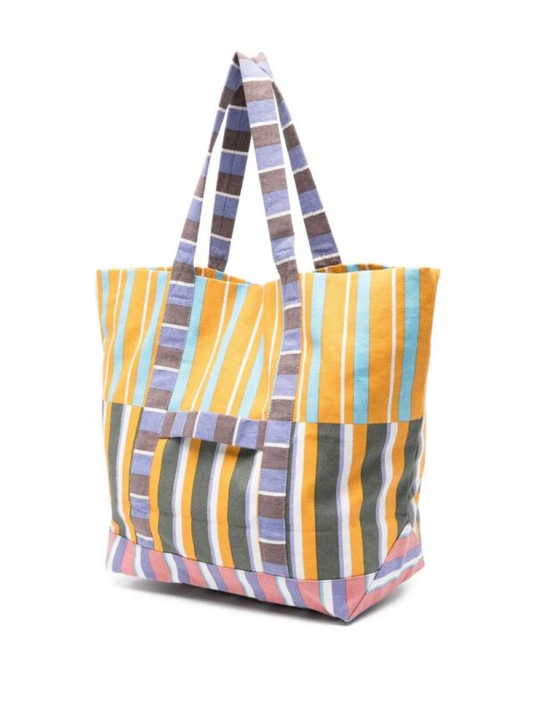 Épice striped panelled tote bag