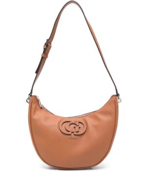 GUESS USA logo-plaque crescent shoulder bag