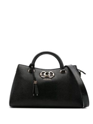 GUESS USA logo-plaque snakeskin tote bag