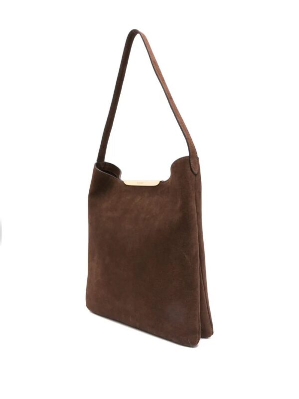 Elleme Gemini suede gold-bar shoulder bag