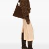 Elleme Gemini suede gold-bar shoulder bag