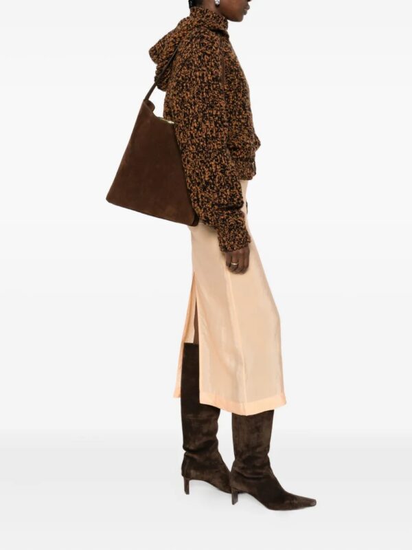 Elleme Gemini suede gold-bar shoulder bag