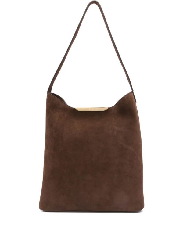 Elleme Gemini suede gold-bar shoulder bag