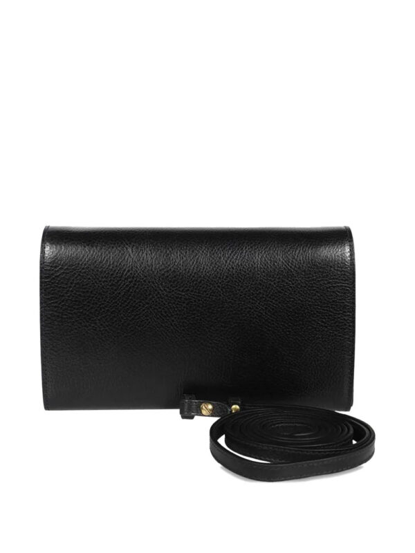 Il Bisonte buttoned-flap leather clutch