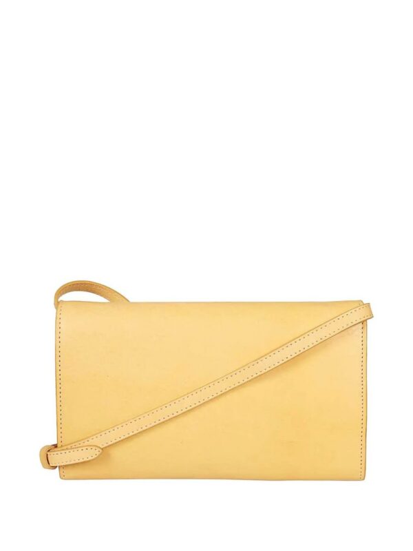 Il Bisonte buttoned-flap leather clutch