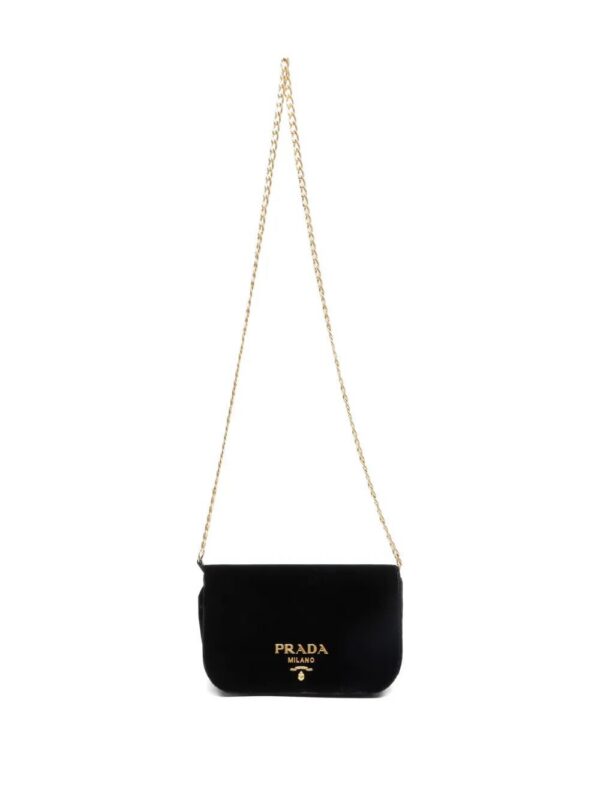 Prada -2020s velvet-finish crossbody bag