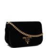Prada -2020s velvet-finish crossbody bag