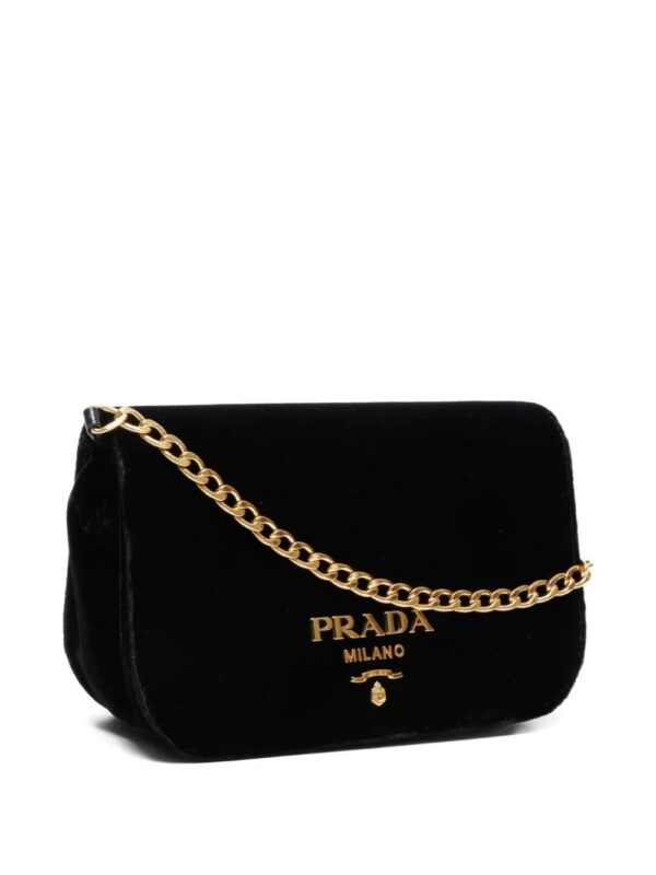 Prada -2020s velvet-finish crossbody bag