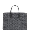 Moreau Granier printed-canvas top-zip briefcase