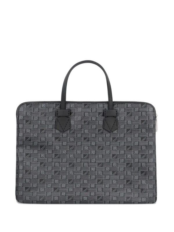 Moreau Granier printed-canvas top-zip briefcase