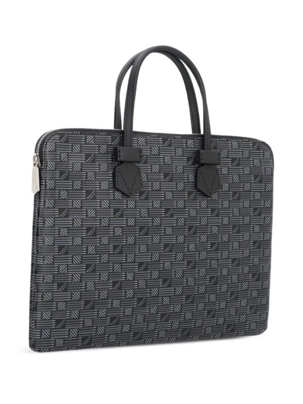 Moreau Granier printed-canvas top-zip briefcase
