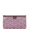 Moreau Marina printed-canvas clutch bag