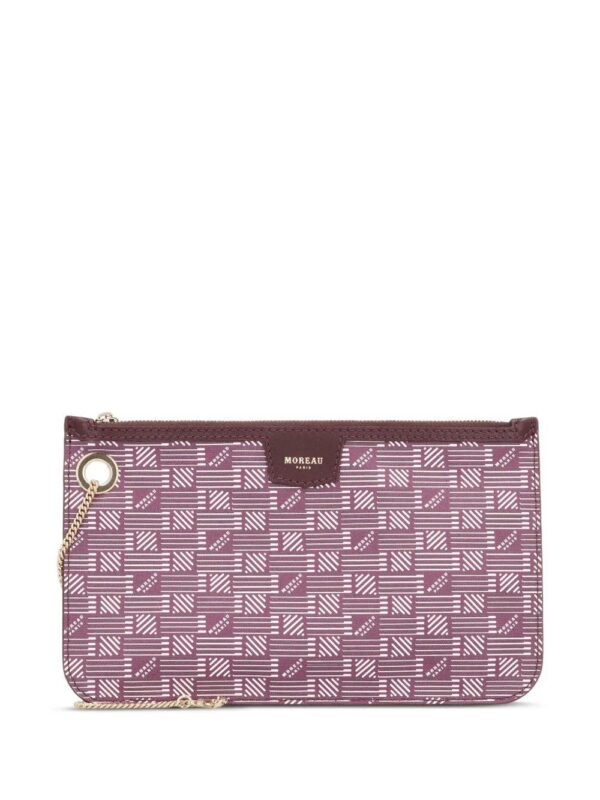Moreau Marina printed-canvas clutch bag