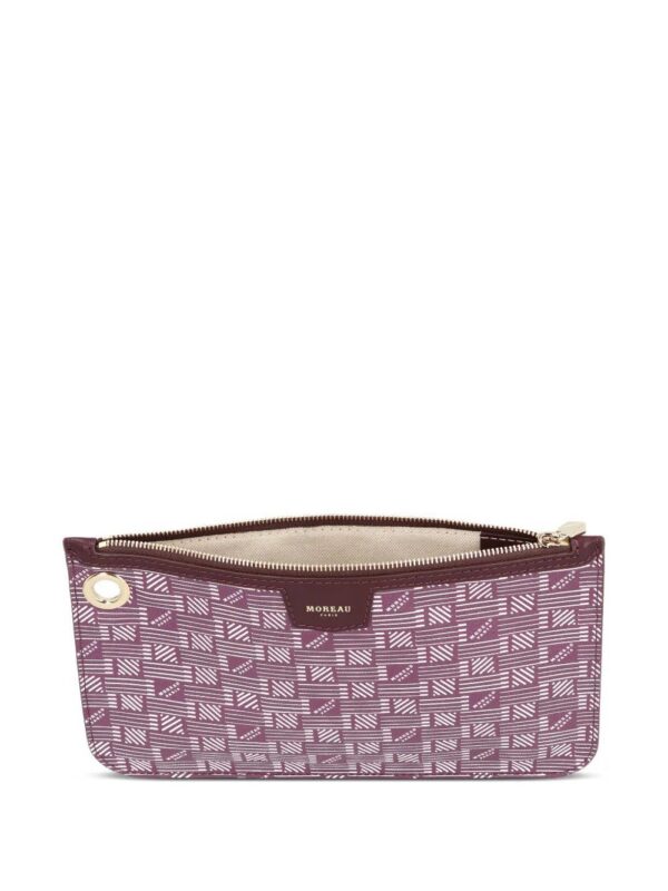 Moreau Marina printed-canvas clutch bag