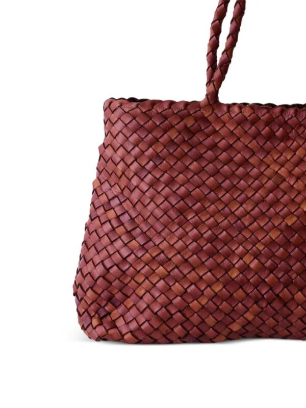 DRAGON DIFFUSION Vintage Mesh braided leather tote bag