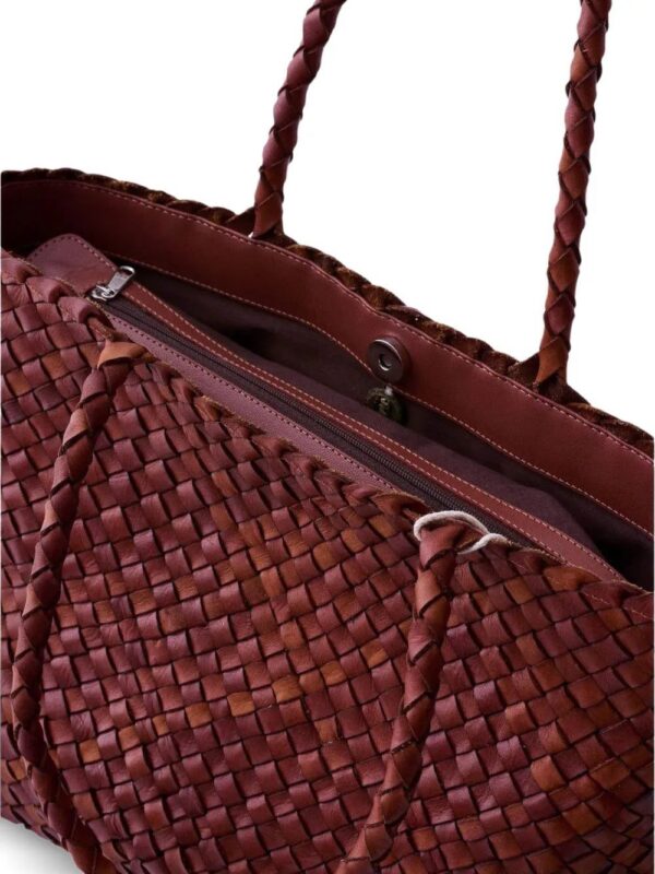 DRAGON DIFFUSION Vintage Mesh braided leather tote bag