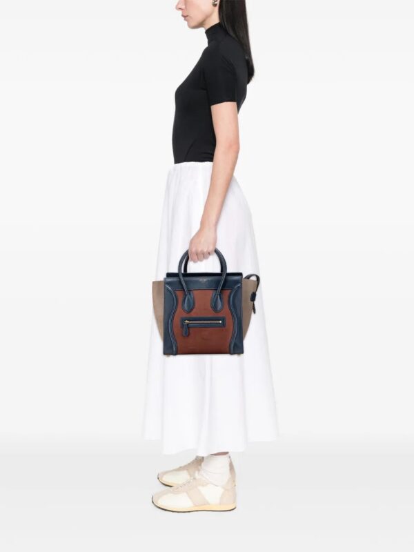 31606880_60934054_1000_58f03e51-f8ad-4363-992e-1bceb8ba456a.jpg Céline Micro Suede Tricolor Luggage tote bag