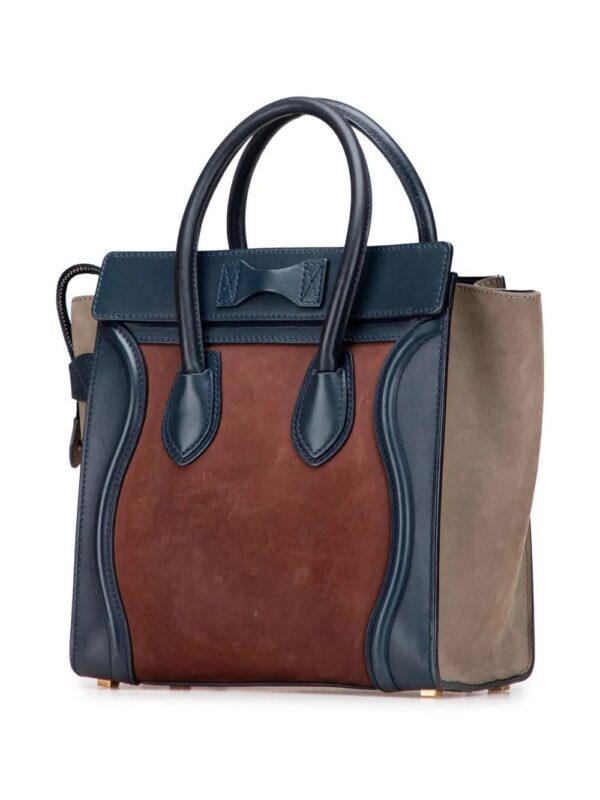 31606880_60934222_1000_1f6680ef-89b2-46b1-85c7-bcc197c64146.jpg Céline Micro Suede Tricolor Luggage tote bag
