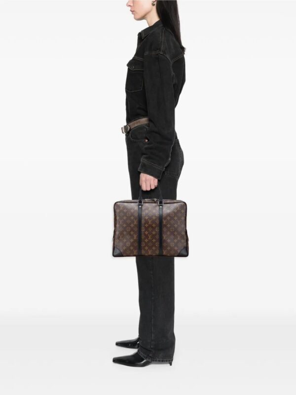 Louis Vuitton Monogram Macassar Porte-Documents Voyage GM business bag