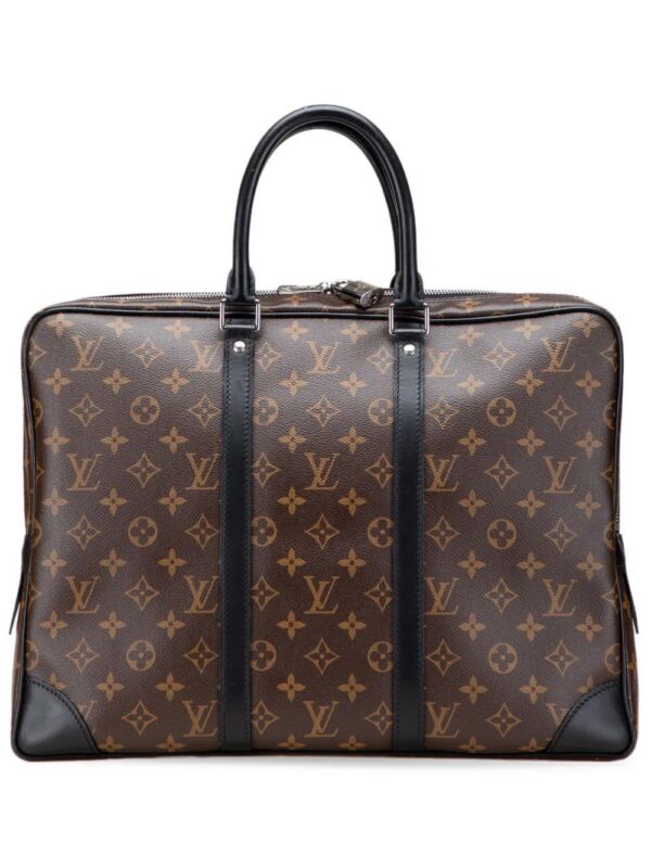 Louis Vuitton Monogram Macassar Porte-Documents Voyage GM business bag