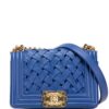 31626146_60933973_1000.jpg CHANEL - Small Woven Lambskin Chateau Boy Flap shoulder bag