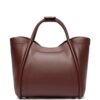 Max Mara curved-panel leather tote bag
